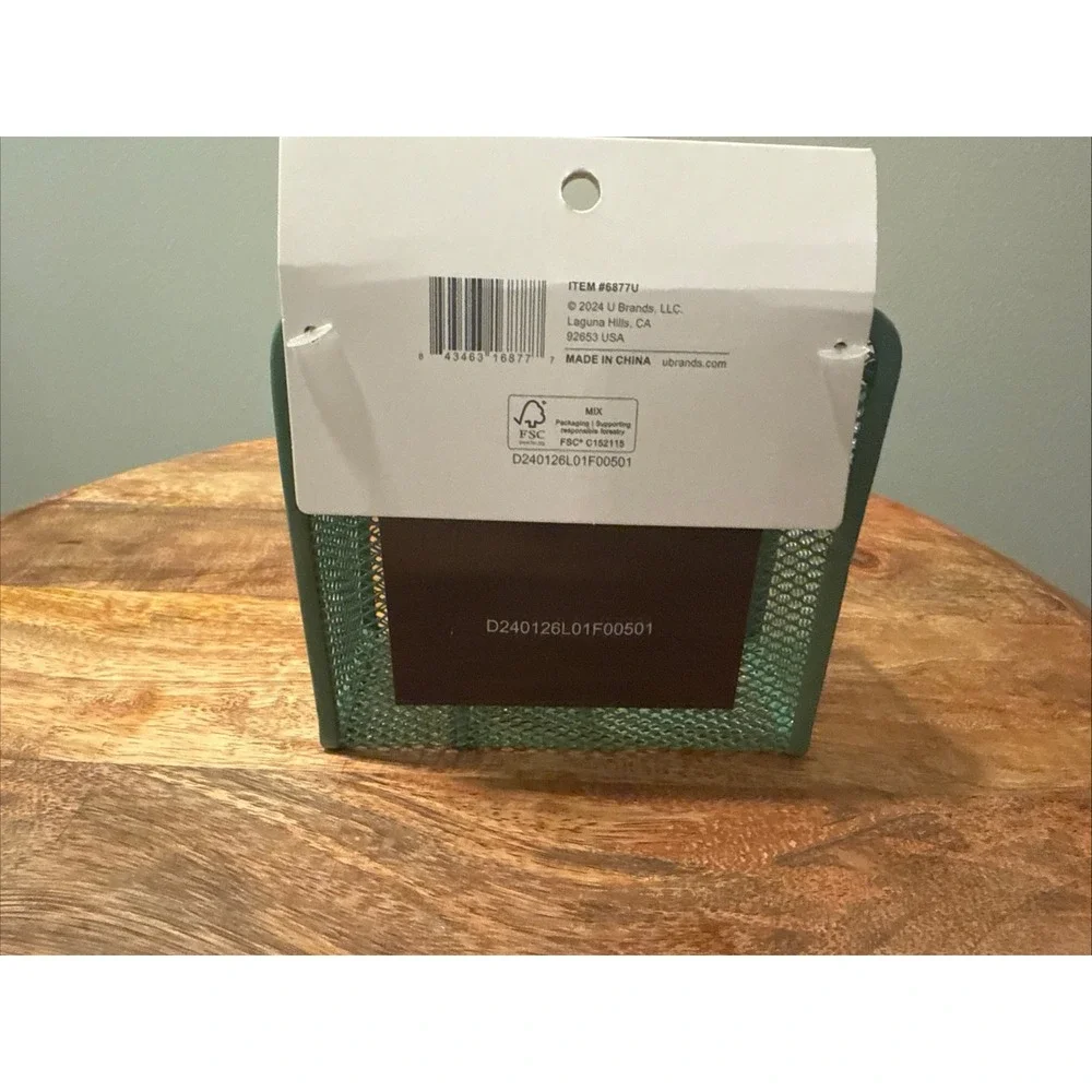 U Brands Magnetic Mesh Mirror‎ Cup, Sage Color